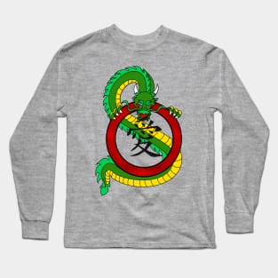 Green Dragon Protecting The Chinese Character of Love Long Sleeve T-Shirt